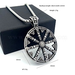 Vintage 304 Stainless Steel Viking Anchor Pendant Necklaces for Men&nbsp;VB2493