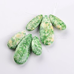 Teardrop Natural Dyed Ocean White Jade Pendant Sets&nbsp;G-D783-M
