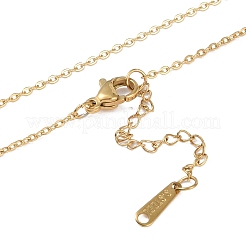 Ion Plating(IP) Initial Letter 304 Stainless Steel Pendant Necklaces&nbsp;NJEW-M199-01G-M