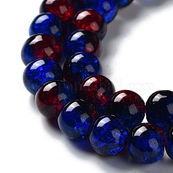 Spray Painted Crackle Glass Beads Strands&nbsp;X-CCG-Q002-10mm-12