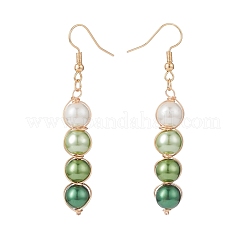 Glass Pearl Dangle Earrings&nbsp;EJEW-JE05035