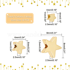 60Pcs 6 Style Brass Beads&nbsp;FIND-PH0005-57