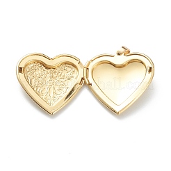 Brass Locket Pendants&nbsp;KK-P199-20G