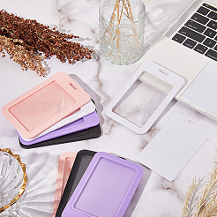 8Pcs 4 Colors Plastic ID Card Holders&nbsp;AJEW-CP0006-61