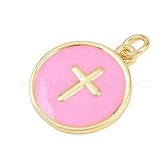 Brass Enamel Pendants&nbsp;KK-L251-02G-E05