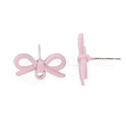 Spray Painted Alloy Stud Earring Findings&nbsp;PALLOY-T077-153-RS