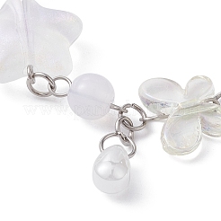Alloy Star & Acrylic Heart Charm Bracelet&nbsp;BJEW-JB09688