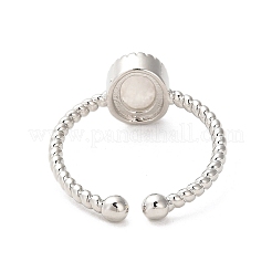 Natural Gemstone Open Cuff Ring&nbsp;RJEW-M166-04P-1