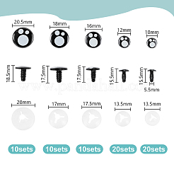 70Sets 5 Styles ABS Plastic Craft Doll Eye&nbsp;DIY-GA0008-04