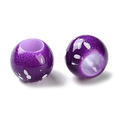 Spray Painted ABS Plastic European Beads&nbsp;KY-G033-01B-07