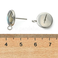 2 Pairs 2 Styles 304 Stainless Steel Stud Earring Settings&nbsp;AJEW-JB01611