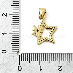 Brass Micro Pave Cubic Zirconia Pendants&nbsp;KK-I360-077G