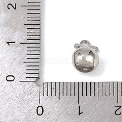 Brass Micro Pave Clear Cubic Zirconia Charms&nbsp;KK-G545-18P