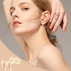 100Pcs Brass Teardrop Stud Earring Findings&nbsp;DIY-GO0001-15