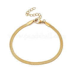 304 Stainless Steel Herringbone Chains Bracelet for Men Women&nbsp;BJEW-D450-01G-01