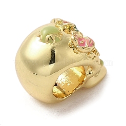 Brass Rhinestone European Beads&nbsp;LS-KK-A203-03G