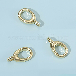 6Pcs Brass Spring Gate Rings&nbsp;KK-SC0006-45