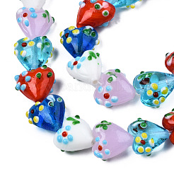 Handmade Bumpy Lampwork Beads Strands&nbsp;LAMP-N029-011A