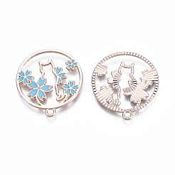 Rack Plating Alloy Enamel Pendants&nbsp;ENAM-N055-086