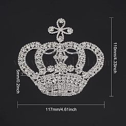 Crown Glass Rhinestone Patches&nbsp;DIY-WH0260-81A