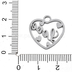 304 Stainless Steel Pendants&nbsp;STAS-I327-13P