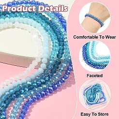 6 Strands 6 Styles Electroplate Glass Beads Strands&nbsp;EGLA-YW0005-46A