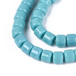 Opaque Solid Color Glass Beads Strands&nbsp;GLAA-N065-4x4mm-C08