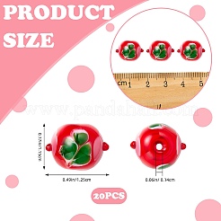 20Pcs Handmade Lampwork Bumpy Beads&nbsp;LAMP-SZ0001-52B