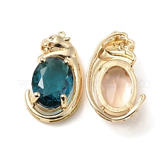 Brass with K9 Glass Pendants&nbsp;KK-C024-38KCG