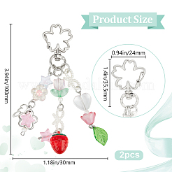 2Pcs Alloy Pendant Decorations&nbsp;HJEW-BBC0001-05