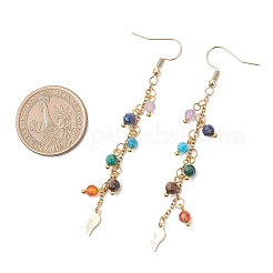 Natural Gemstone Dangle Earrings&nbsp;EJEW-JE06668-01