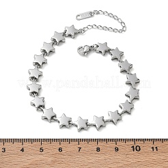 304 Stainless Steel Star Link Chains Bracelets for Women&nbsp;SA-CBA4051-01P