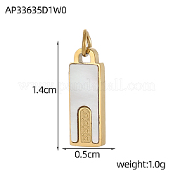 304 Stainless Steel Shell Pendants&nbsp;STAS-OY004-91G