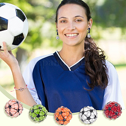 20Pcs 5 Colors Opaque Resin Rhinestone Beads&nbsp;RESI-PH0002-39