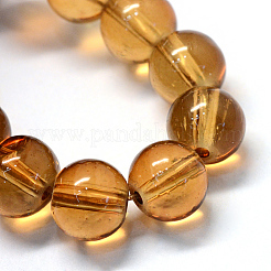 Baking Paint Transparent Glass Round Bead Strands&nbsp;LS-DGLA-Q022-6mm-05