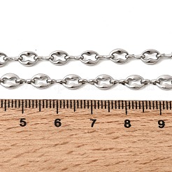 4.5MM 201 Stainless Steel Coffee Bean Chain Necklaces for Unisex&nbsp;NJEW-K302-15P