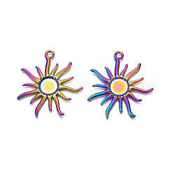 Rainbow Color Alloy Big Pendant Settings for Enanmel&nbsp;PALLOY-N156-195