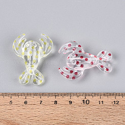 Printed Transparent Acrylic Beads&nbsp;TACR-T029-10M