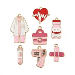 14Pcs 7 Styles Medical Theme  Alloy Enamel Pendants&nbsp;ENAM-FP0003-07