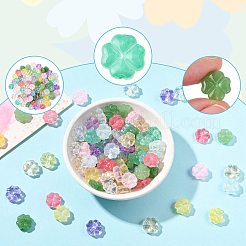 120Pcs 3 Styles Transparent Spray Painted Glass Beads&nbsp;GLAA-FS0002-46