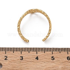 304 Stainless Steel Triple Wave Cuff Open Rings for Women&nbsp;RJEW-A095-03G