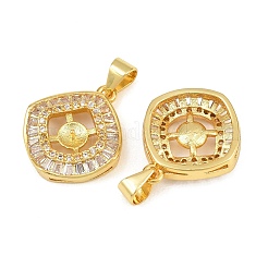 Brass Micro Pave Clear Cubic Zirconia Peg Bails Pin Pendants&nbsp;KK-CBA6A75-41G