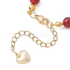 Natural Carnelian Beaded Bracelets&nbsp;BJEW-JB12752-02