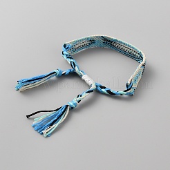 Polyester Braided Cord Bracelet&nbsp;BJEW-WH0018-52G