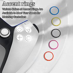 6 Pairs 6 Colors Plastic Decorative Accent Rings for Game Controller&nbsp;FIND-FH0005-23