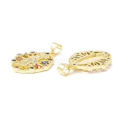 Rack Plating Brass Micro Pave Cubic Zirconia Pendants&nbsp;LS-KK-E278-11G