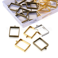 Alloy Open Back Bezel Big Pendants&nbsp;PALLOY-BT0001-02-RS