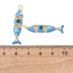 Brass Enamel Pendants&nbsp;KK-C143-44A-G01