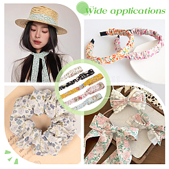 25 Yards 5 Colors Flower Printed Polyester Ribbon&nbsp;OCOR-PH0036-17