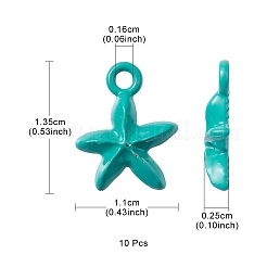 Spray Painted Alloy Pendant&nbsp;PALLOY-YW0001-65